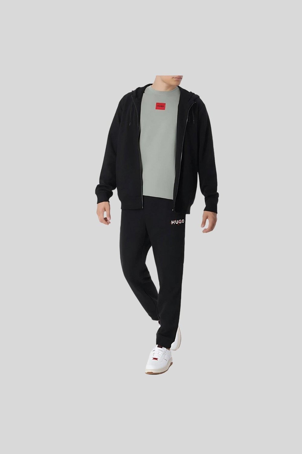 Hugo Logo Uygulamalı Pamuklu Erkek T-Shirt Yeşil