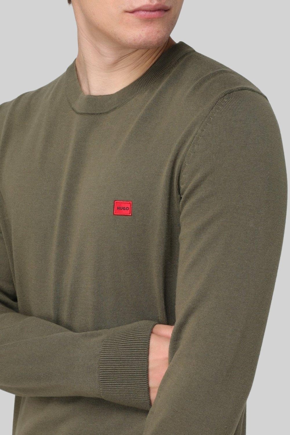 Hugo Marka Logolu Erkek Uzun Kollu T-Shirt Yeşil