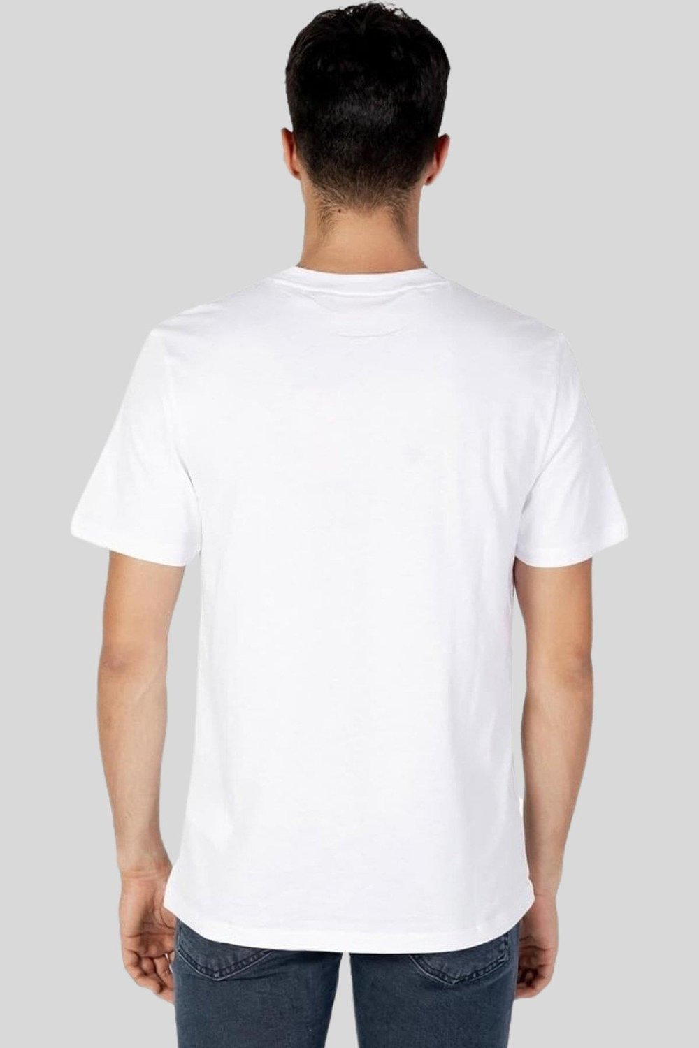 Hugo Regular Fit Logo Baskılı Yuvarlak Yaka Erkek T-Shirt Beyaz 101