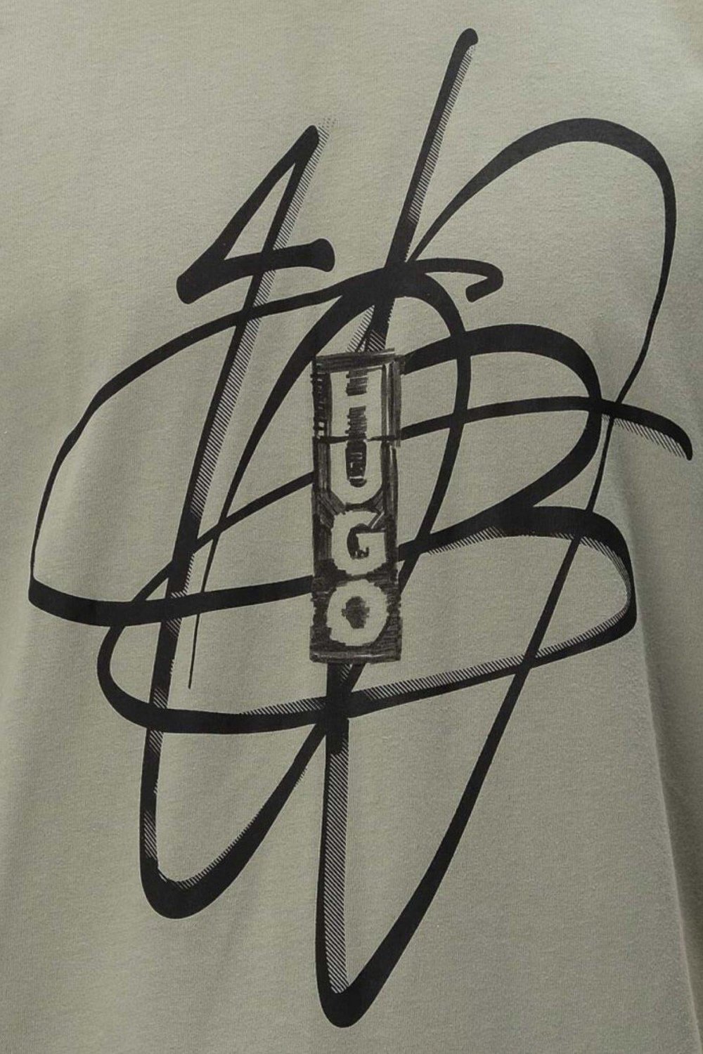 Hugo Yuvarlak Yaka Erkek T-Shirt Yeşil