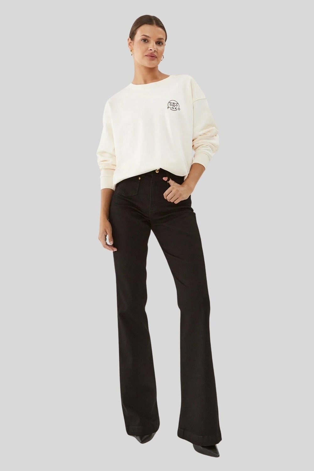 Just Cavalli Yüksek Bel Kot Pantolon Siyah