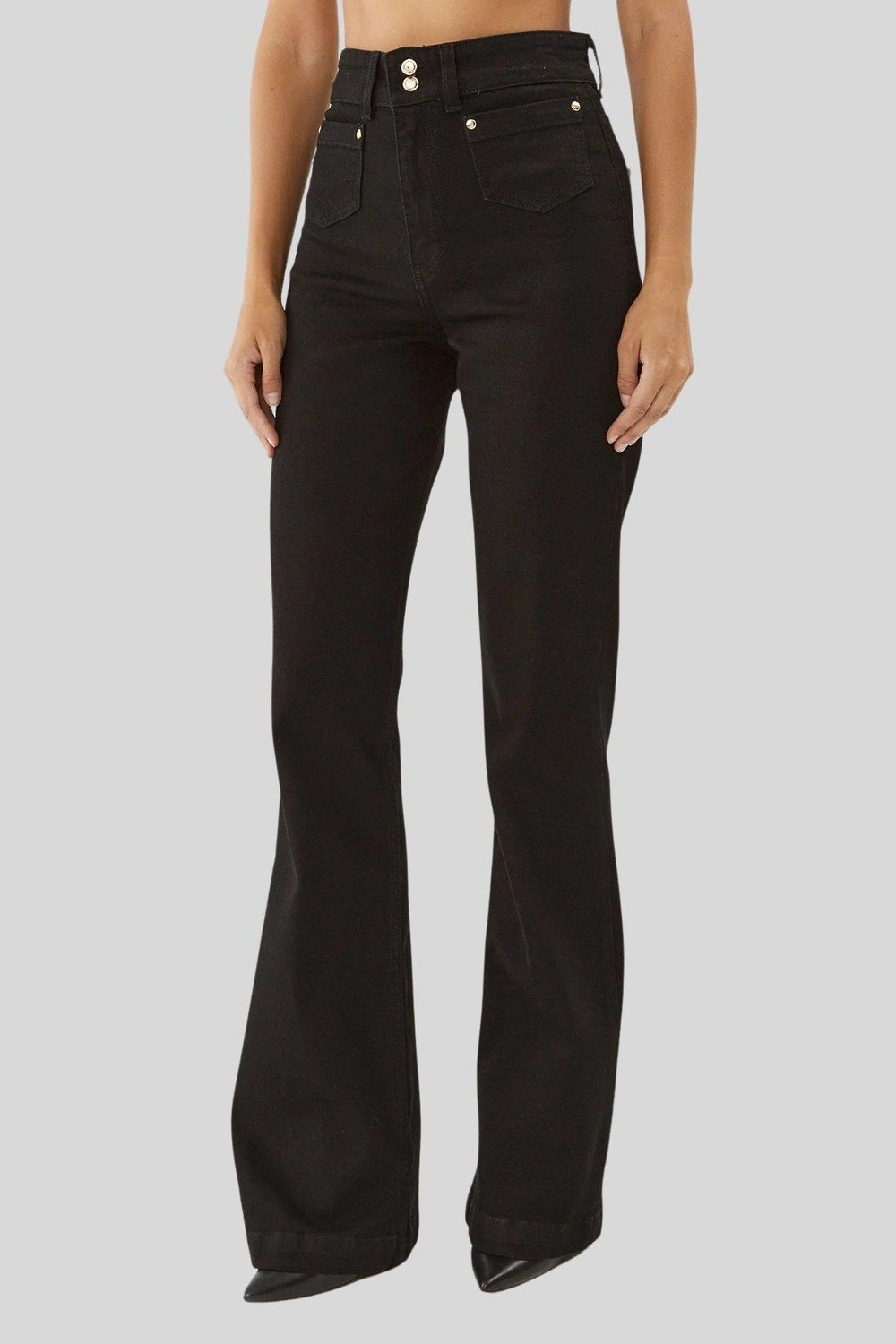 Just Cavalli Yüksek Bel Kot Pantolon Siyah