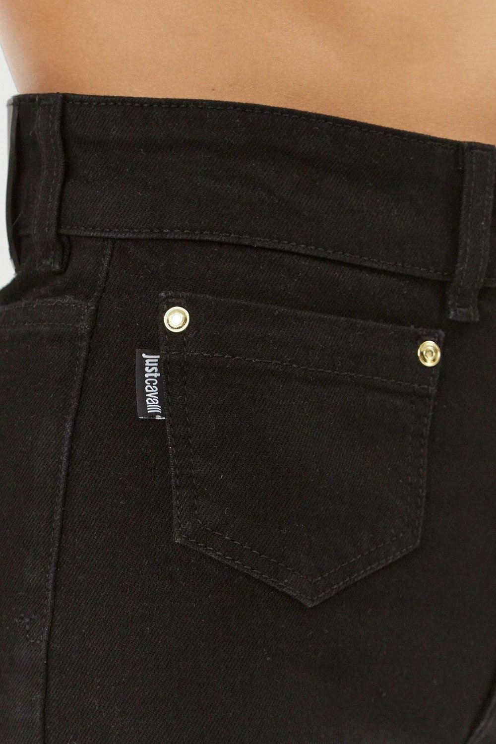 Just Cavalli Yüksek Bel Kot Pantolon Siyah