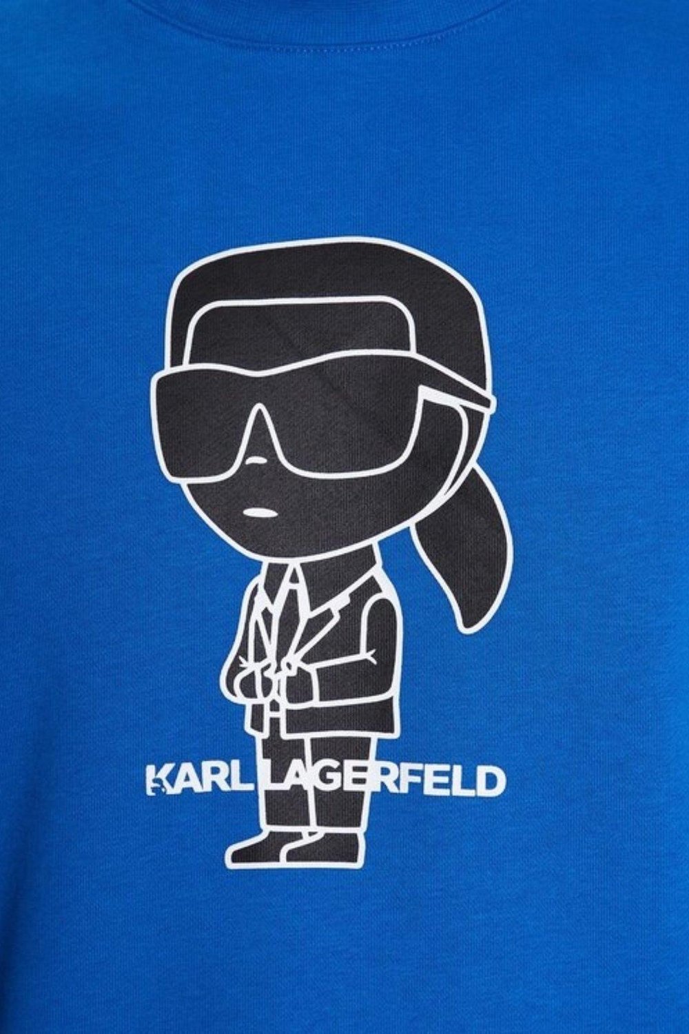 Karl Lagerfeld Erkek Bisiklet Yaka SweatShirt Mavi