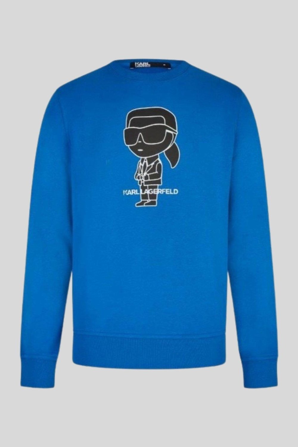 Karl Lagerfeld Erkek Bisiklet Yaka SweatShirt Mavi