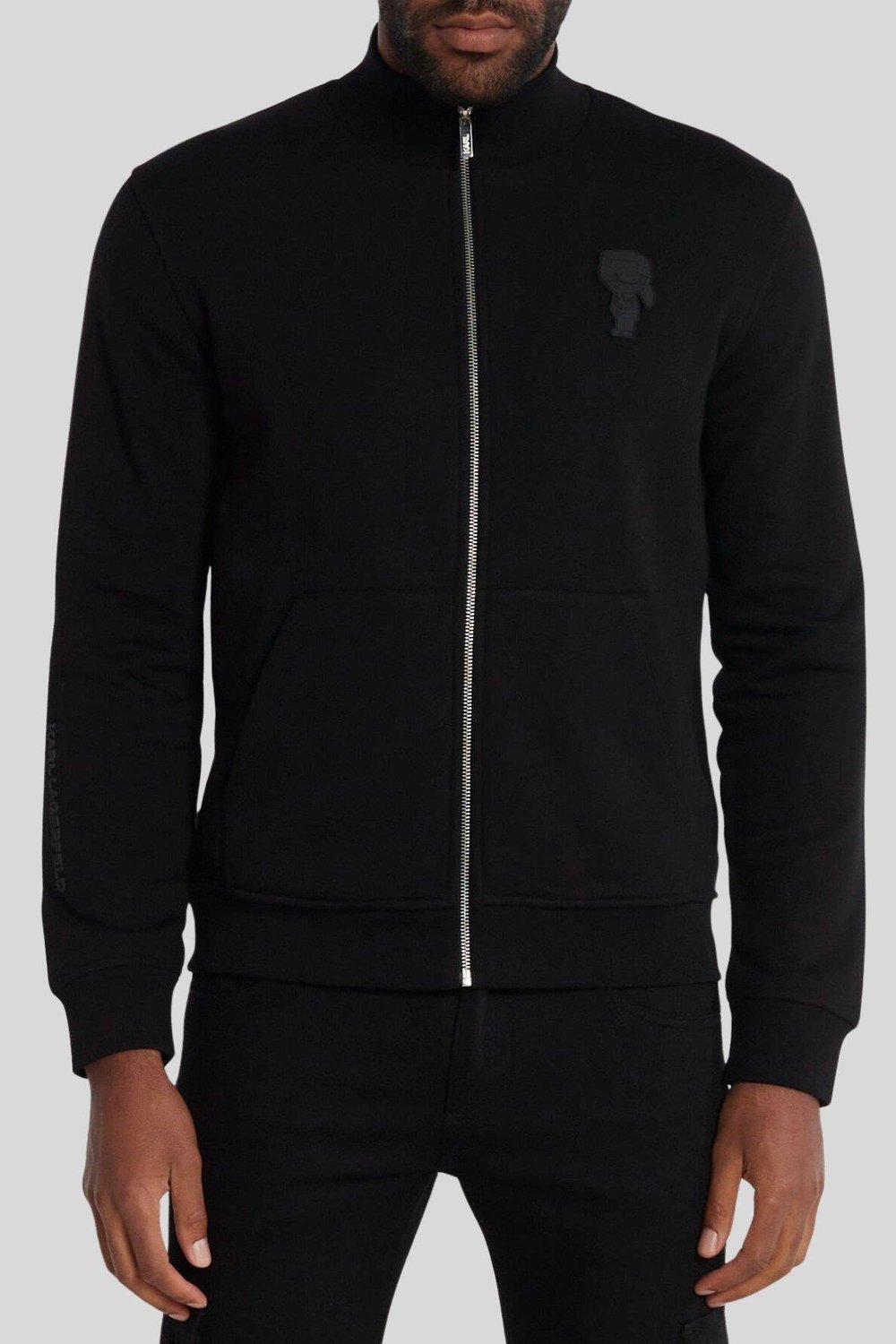 Karl Lagerfeld Erkek Fermuarlı SweatShirt Siyah