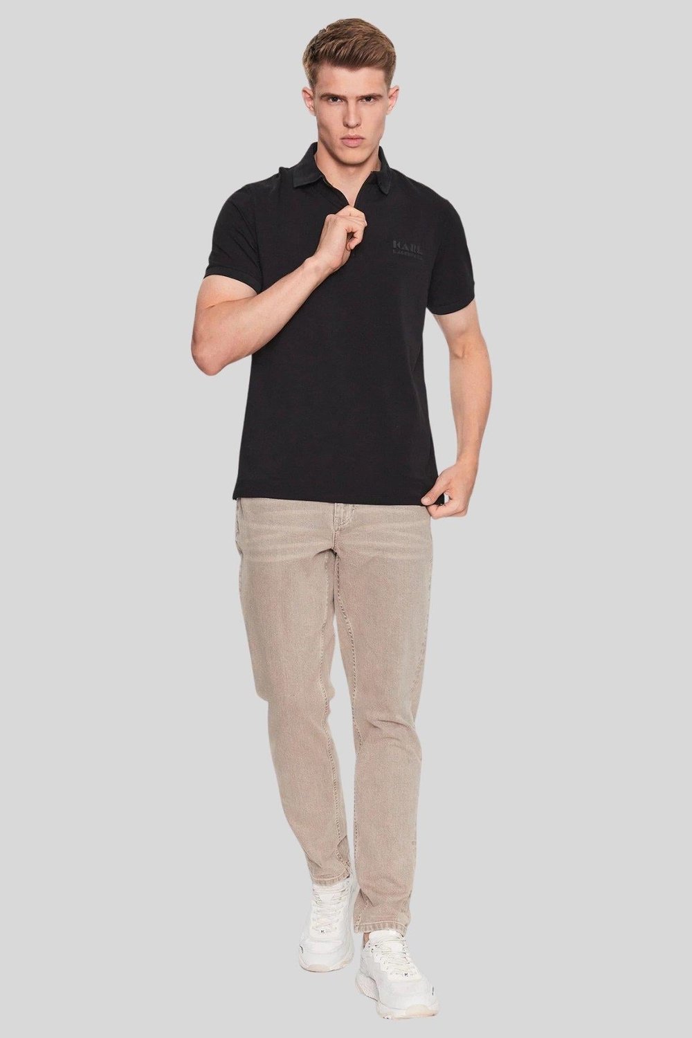 Karl Lagerfeld Erkek Polo Gömlek Siyah