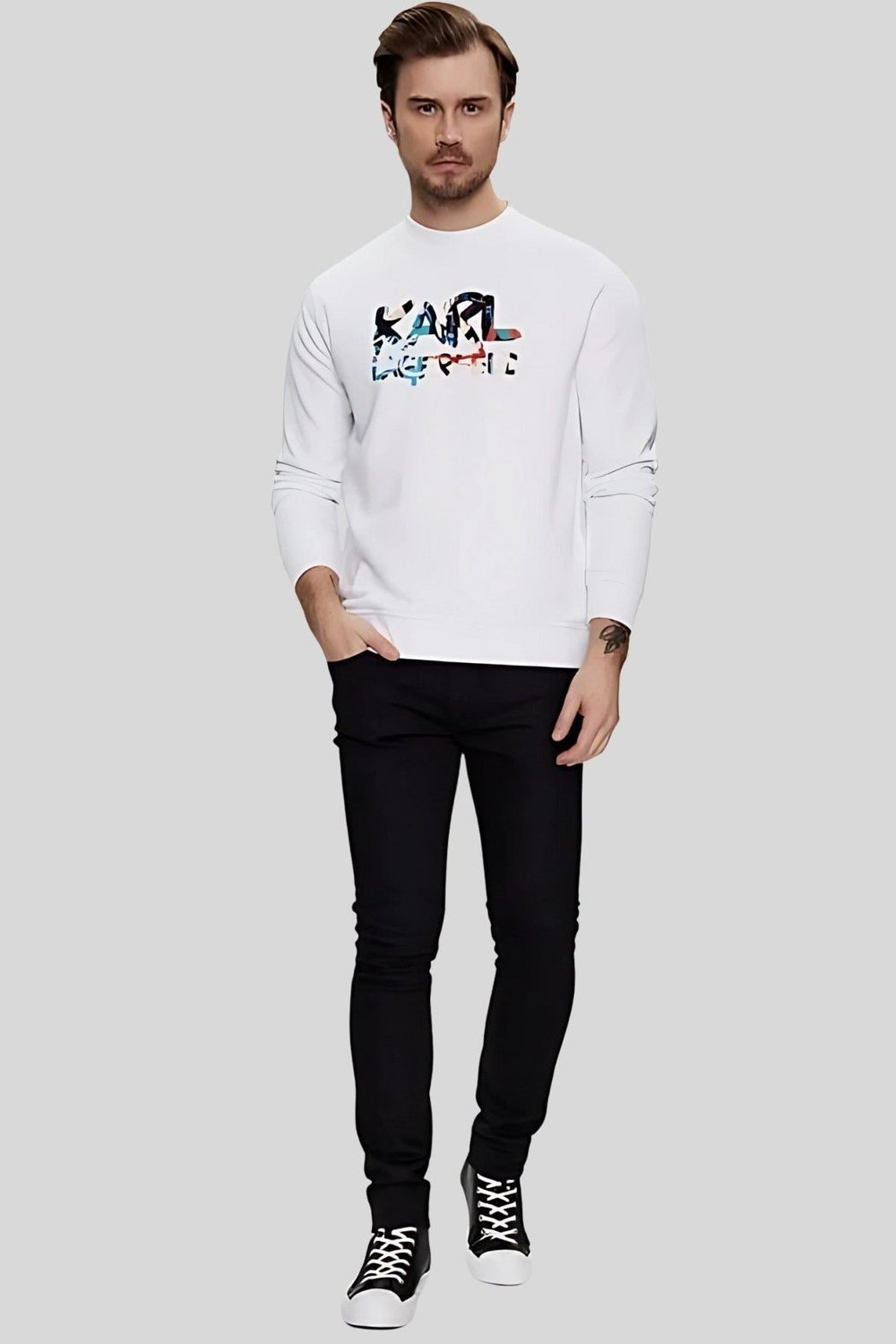 Karl Lagerfeld Erkek Regular Fit Beyaz