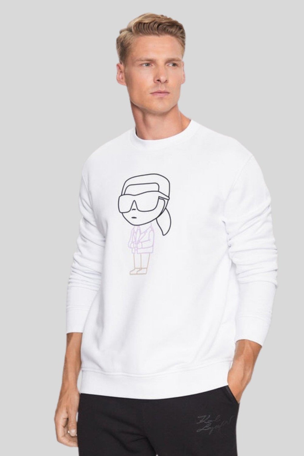 Karl Lagerfeld Erkek SweatShirt Beyaz