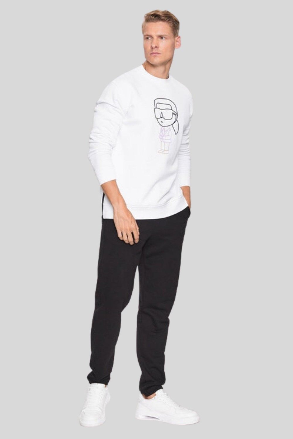 Karl Lagerfeld Erkek SweatShirt Beyaz