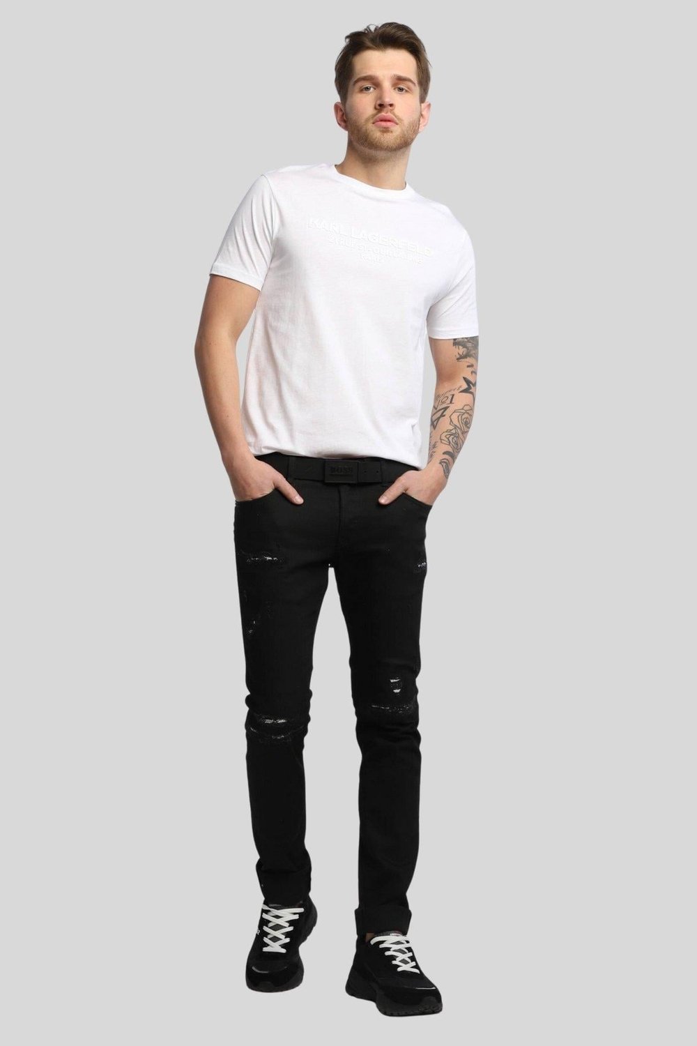 Karl Lagerfeld Erkek T-Shirt Beyaz