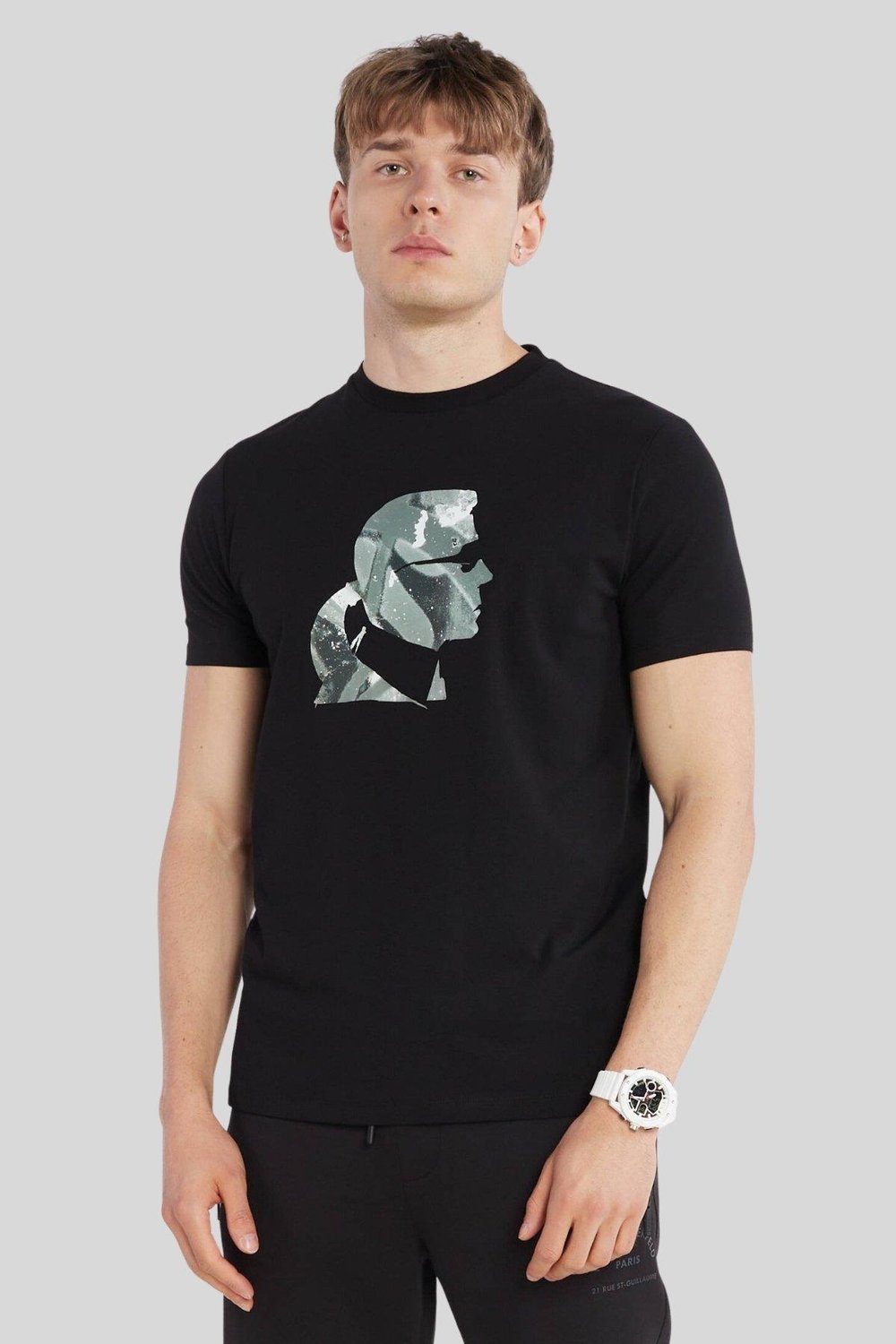 Karl Lagerfeld Erkek T-Shirt Siyah