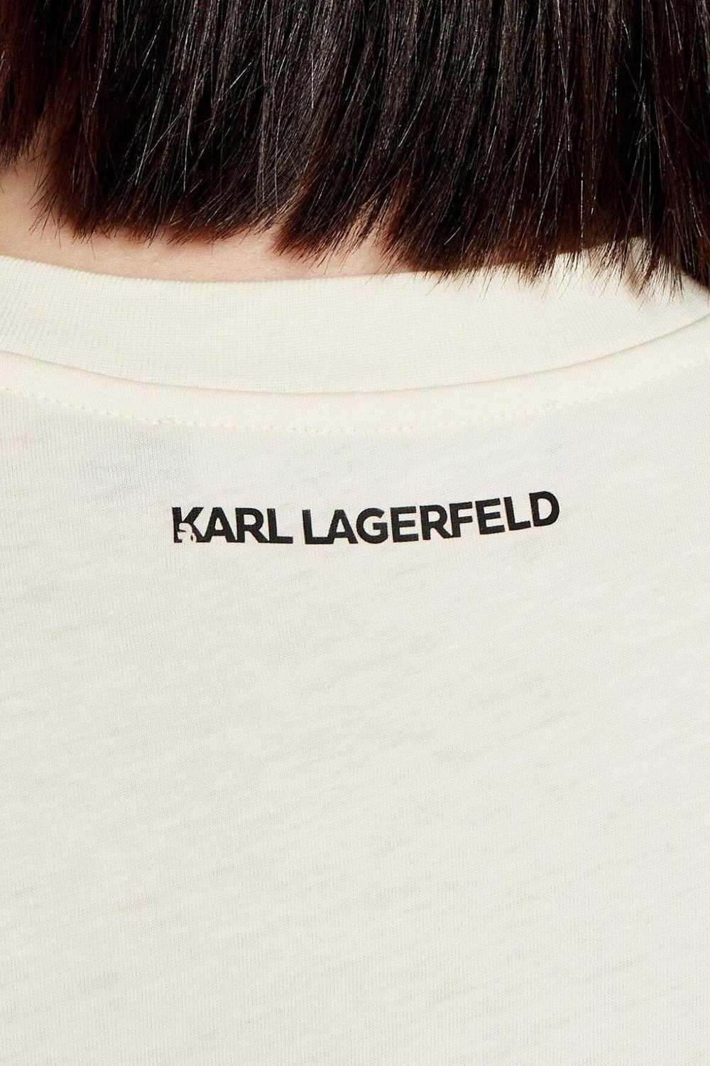 Karl Lagerfeld Kadın T-Shirt Beyaz