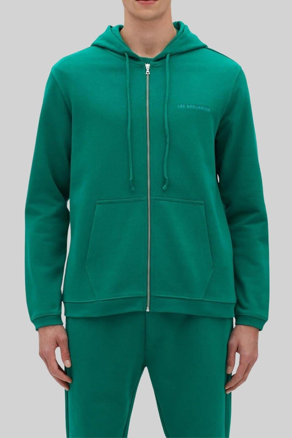Les Benjamins Erkek Fermuarlı   Sweatshirt Yeşil