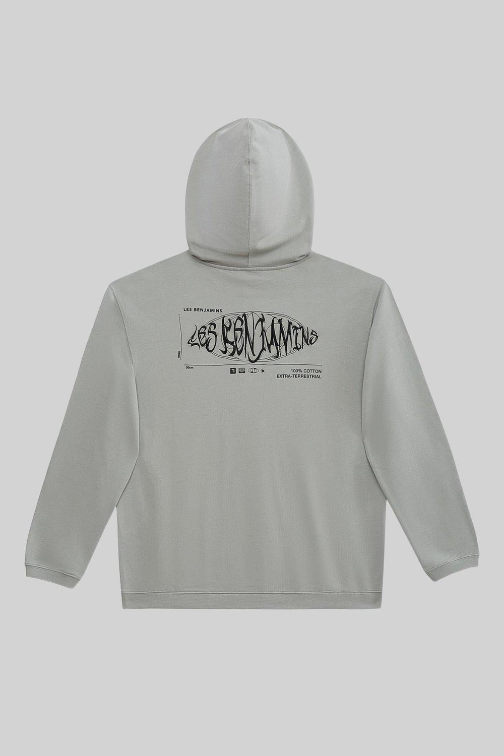 Les Benjamins Erkek Kapüşonlu Sweatshirt Gri