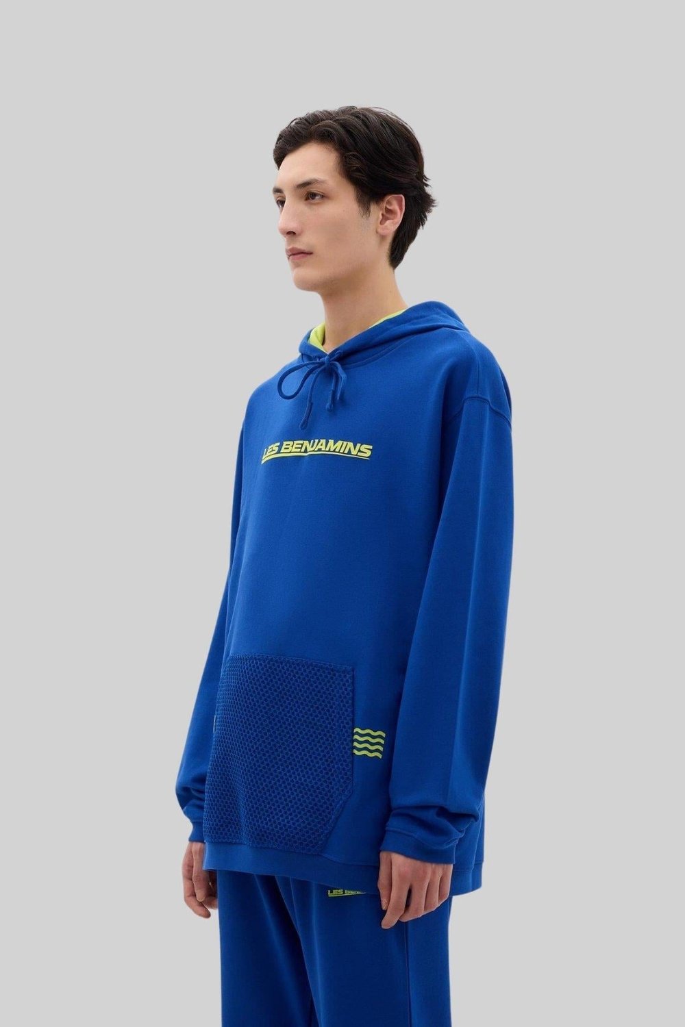 Les Benjamins Erkek  Kapüşonlu Sweatshirt Mavi