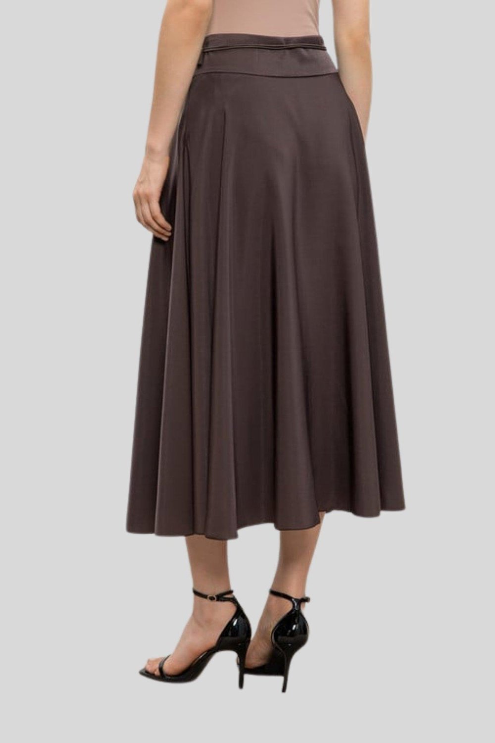 Peserico Kadın Asimetrik Midi Etek P05109A-06644 Beyaz