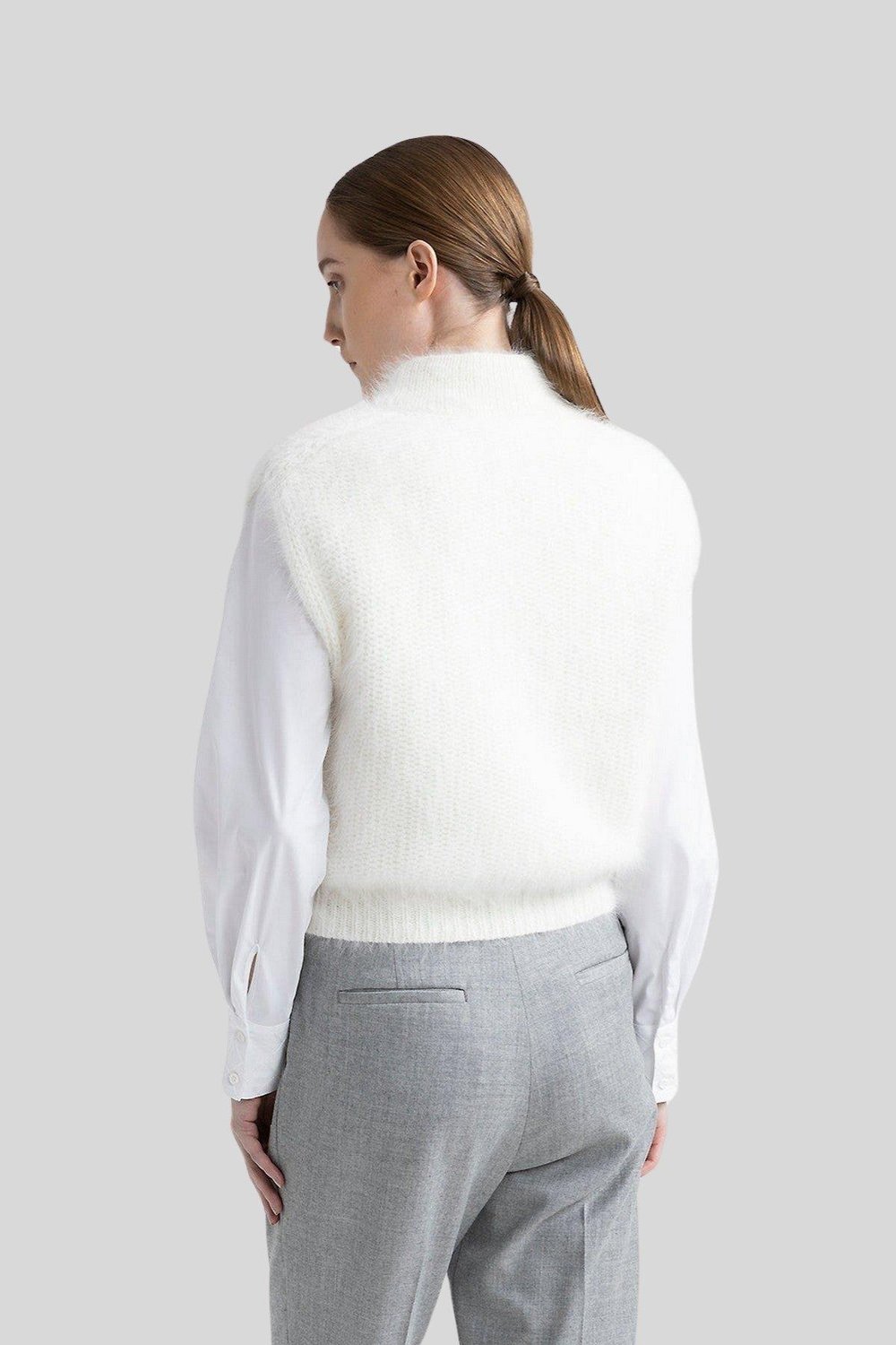 Peserico Kadın Triko Süveter S93122F03-09205 Beyaz