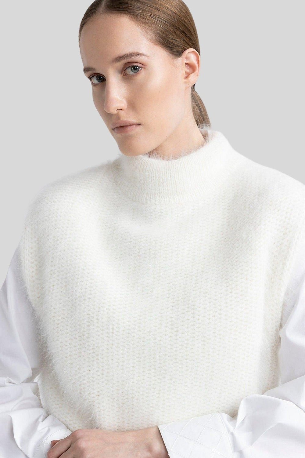 Peserico Kadın Triko Süveter S93122F03-09205 Beyaz
