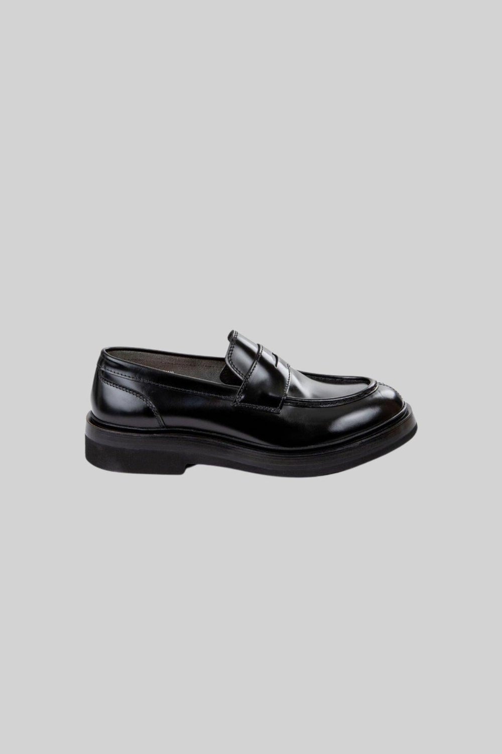 Santoni Erkek Deri Loafer Ayakkabı Siyah