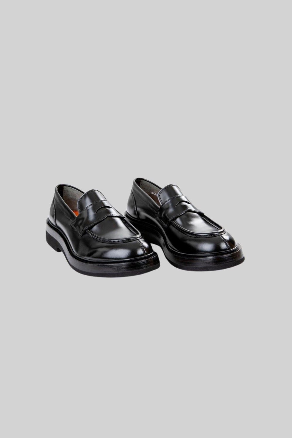 Santoni Erkek Deri Loafer Ayakkabı Siyah