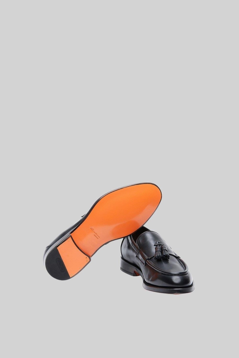 Santoni Erkek Deri Loafer Ayakkabı Siyah