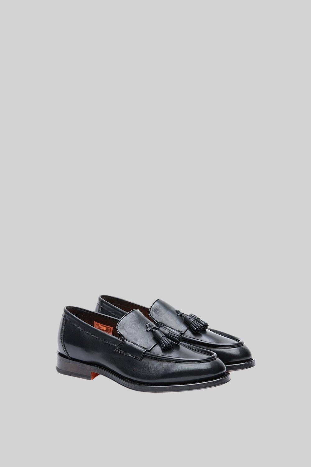Santoni Erkek Deri Loafer Ayakkabı Siyah