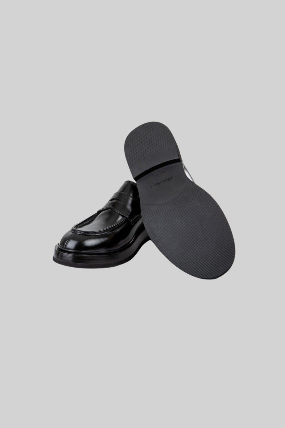 Santoni Erkek Deri Loafer Ayakkabı Siyah