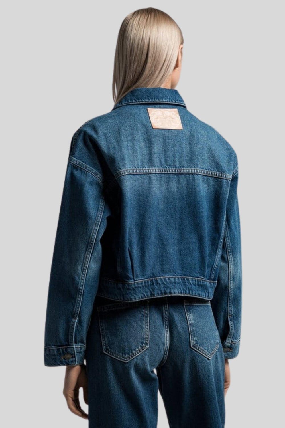 Twinset Kadın Jean Ceket Mavi