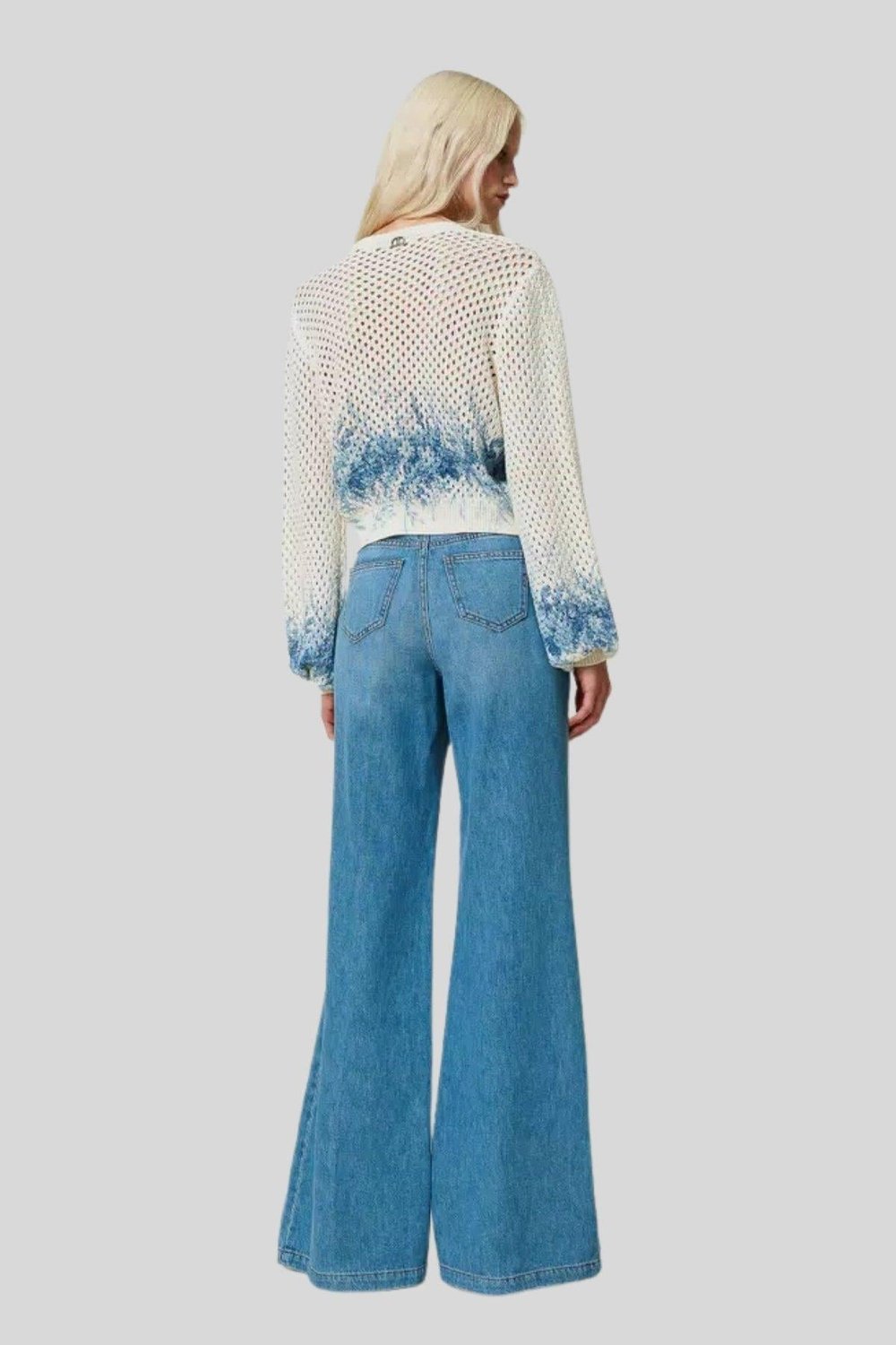 Twinset Kadın Jean Pantolon Mavi