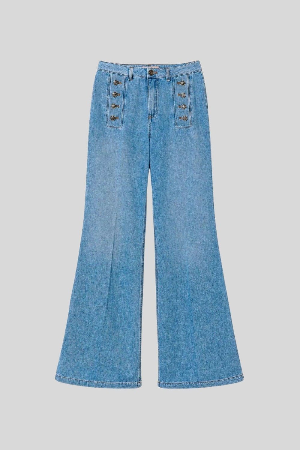 Twinset Kadın Jean Pantolon Mavi