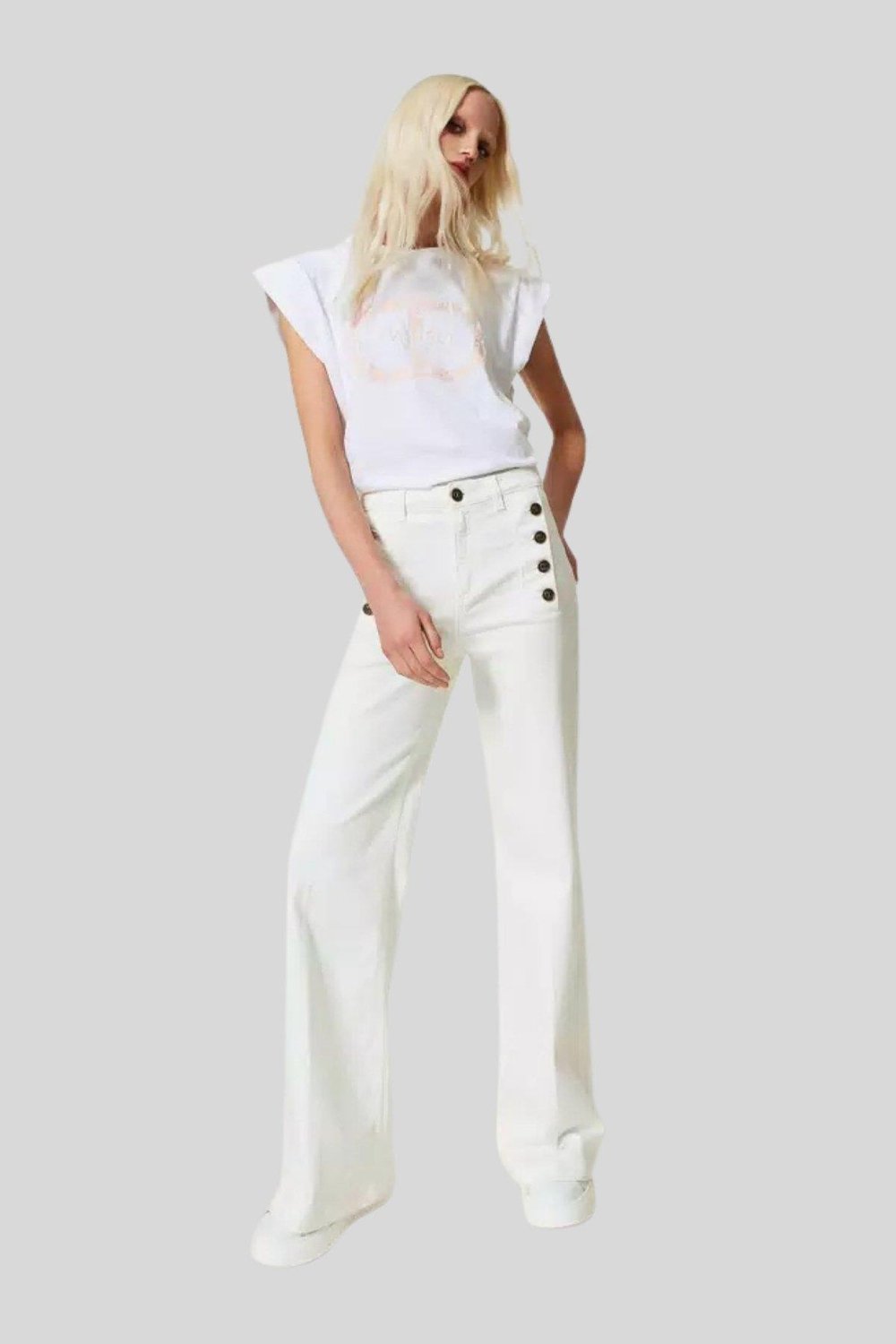 Twinset Kadın Pantolon Beyaz