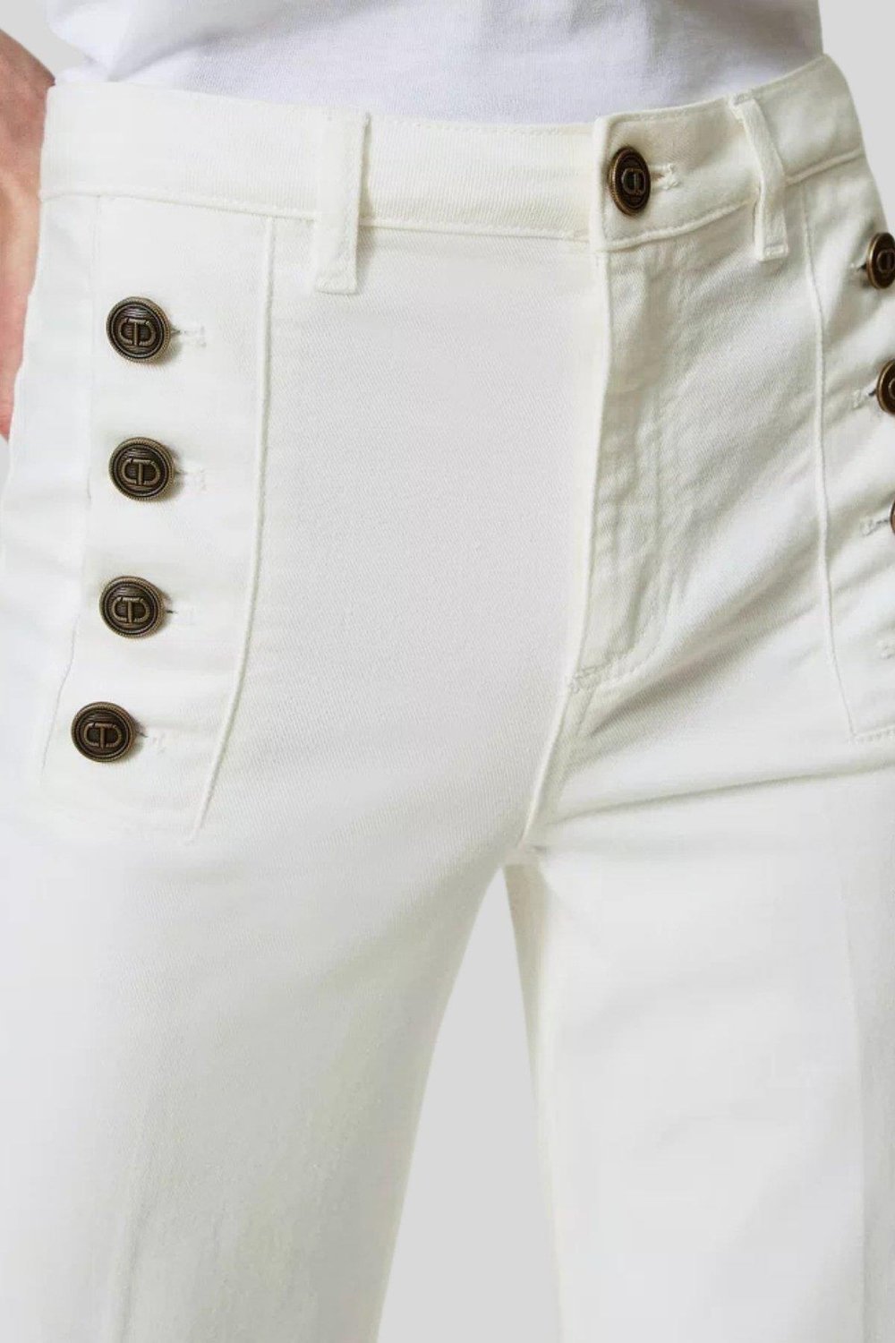 Twinset Kadın Pantolon Beyaz
