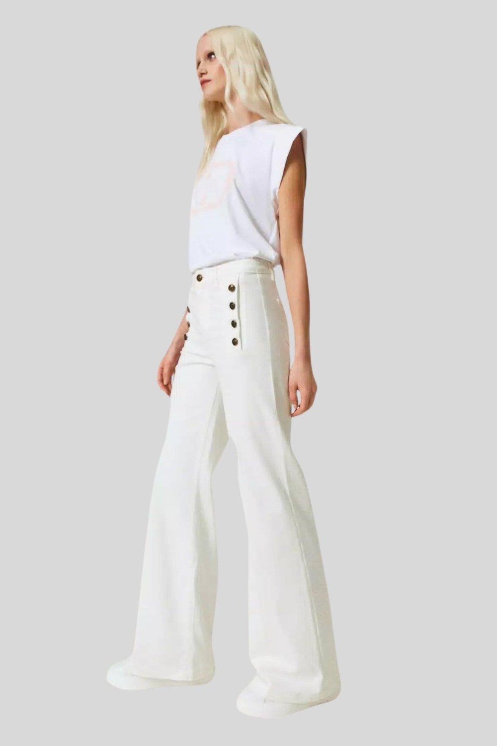 Twinset Kadın Pantolon Beyaz