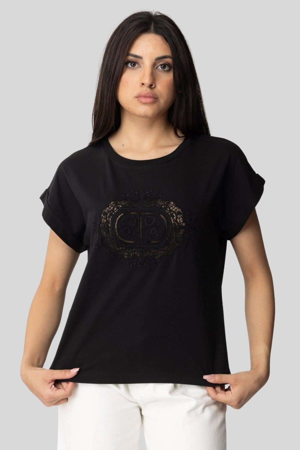 Twinset Kadın T-Shirt Siyah