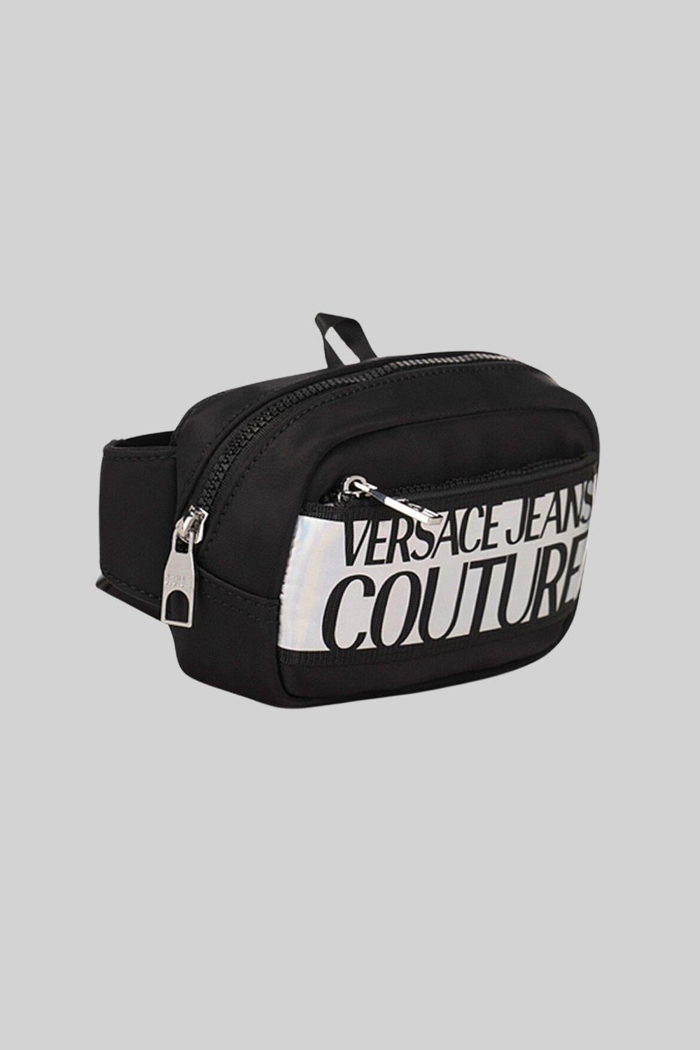 Versace Jeans Couture Erkek Logolu Bel Çantası Siyah