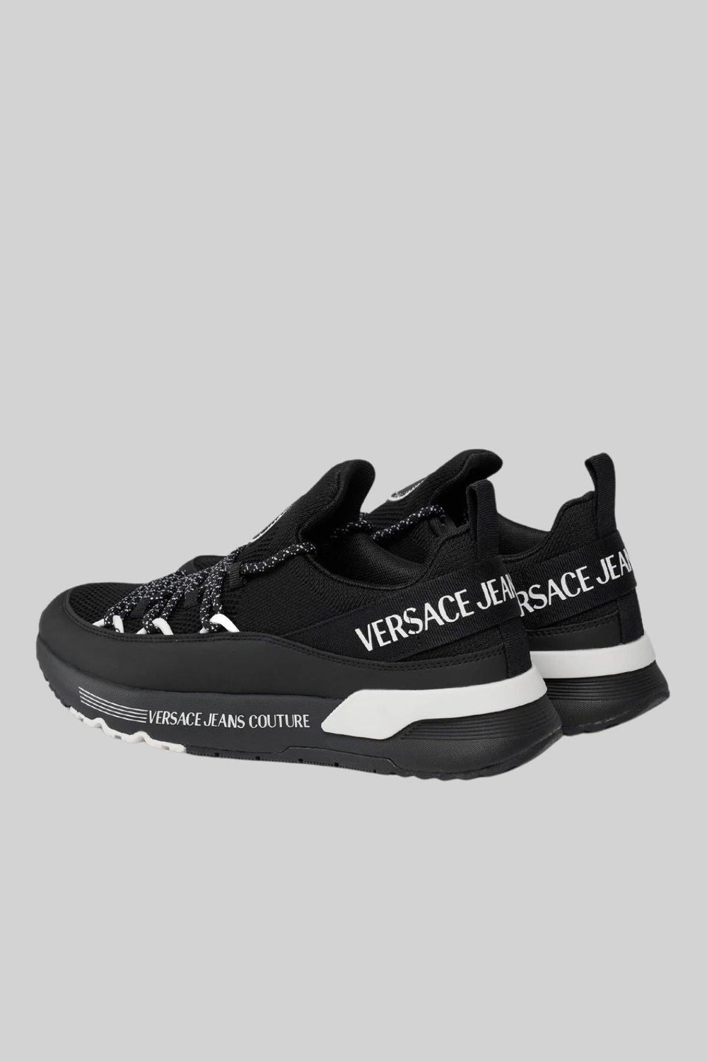 Versace Jeans Couture Erkek Logolu Sneaker Ayakkabı Siyah 899