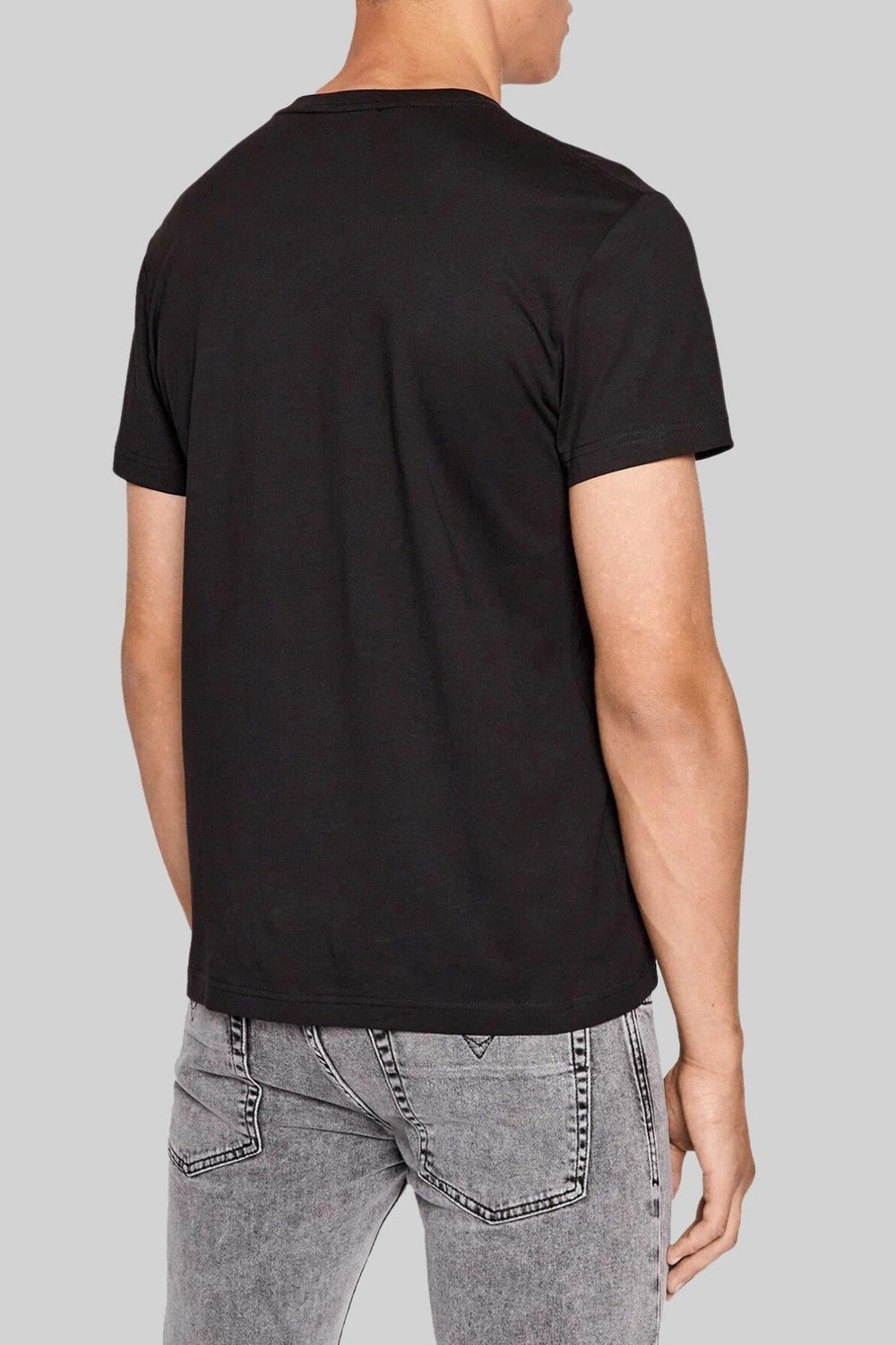 Versace Jeans Couture Erkek Regular Fit Bisiklet Yaka T-Shirt Siyah