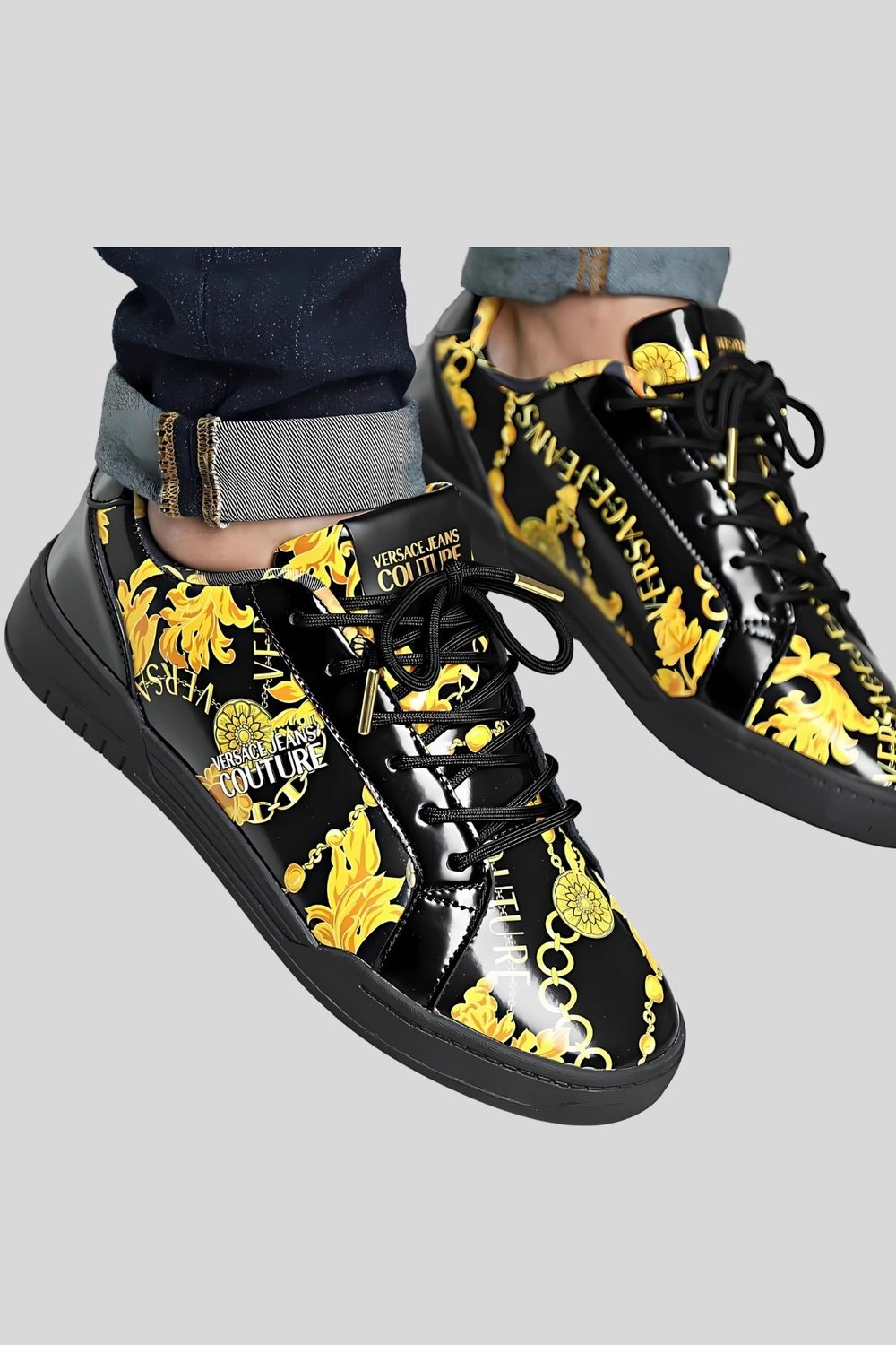 Versace Jeans Couture Erkek Spor Ayakkabı Siyah