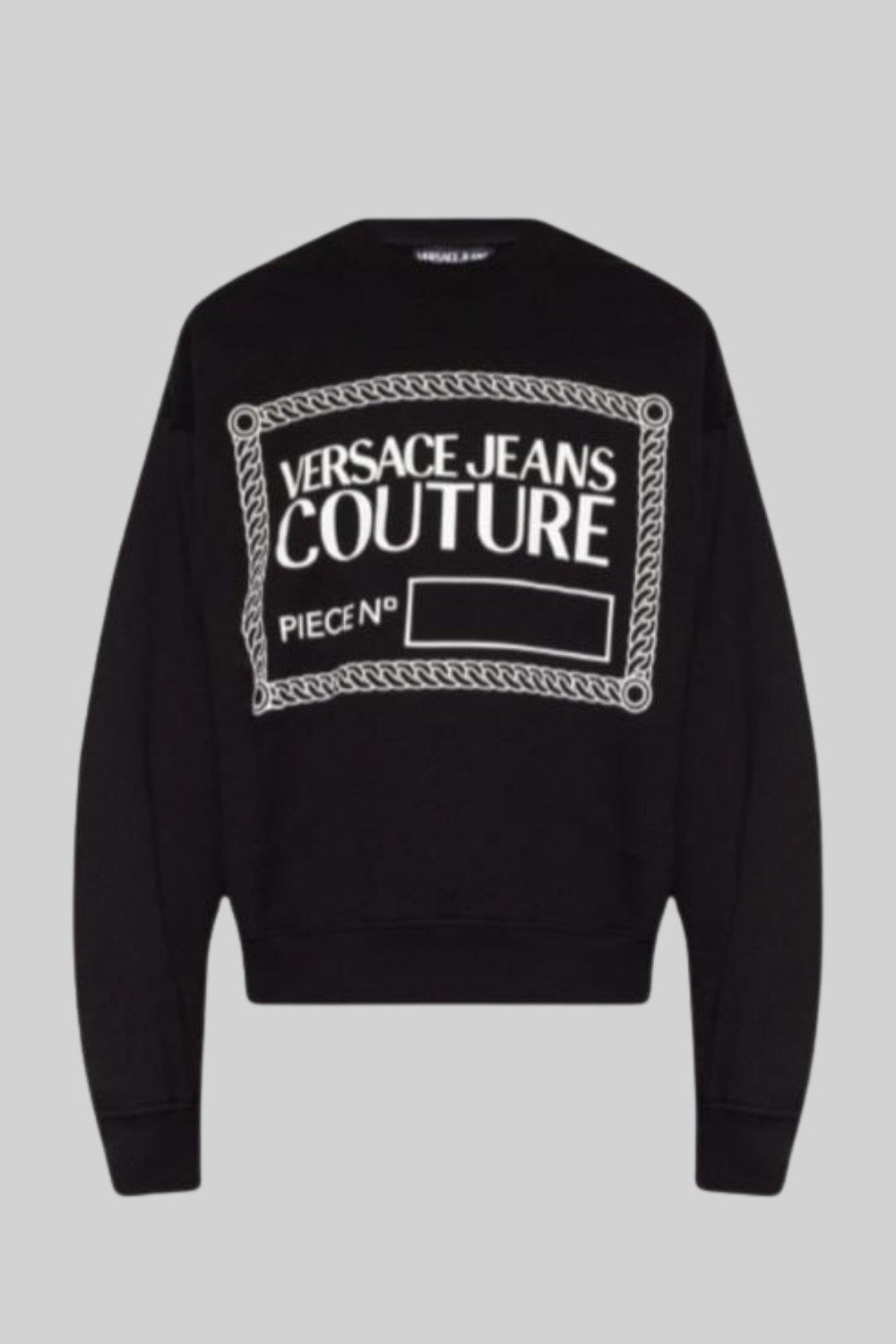 Versace Jeans Couture Erkek Uzun Kollu Logolu Sweatshirt Siyah 899