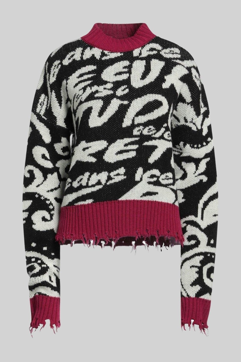 Versace Jeans Couture Kadın Balıkçı Yaka Kazak Siyah 1034