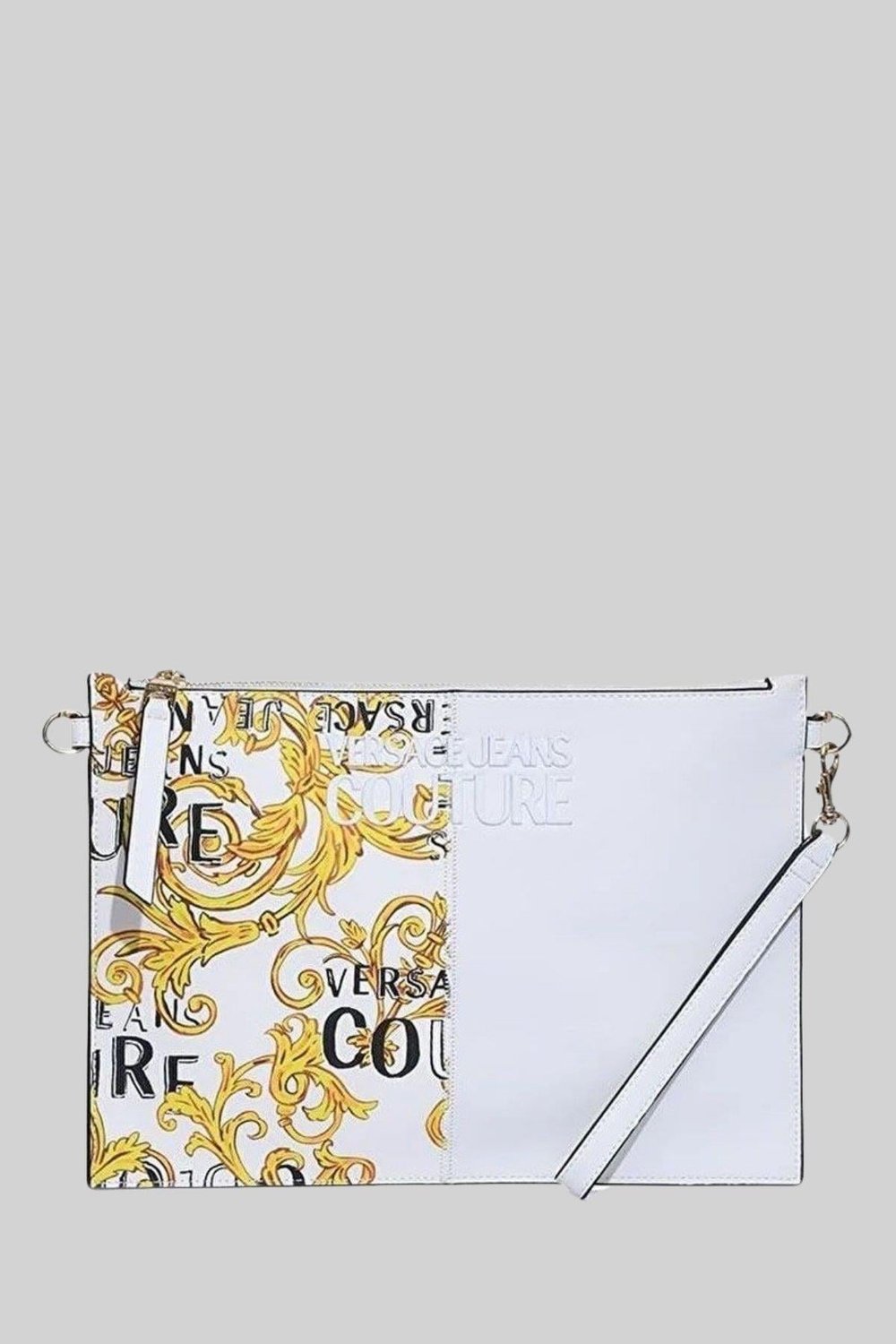 Versace Jeans Couture Kadın Çıkarılabilir Askılı Omuz Çanta Beyaz