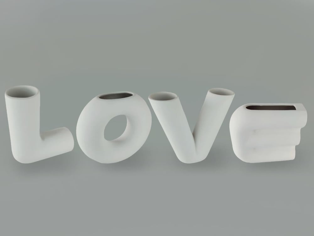 Love Vazo Takım | Seramik Bisküvi