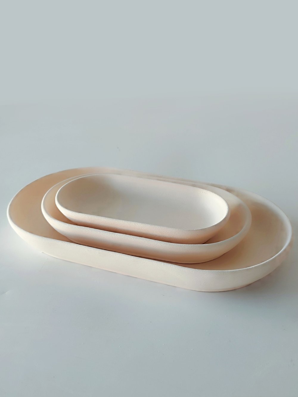 Oval Tabak Seti | Seramik Bisküvi