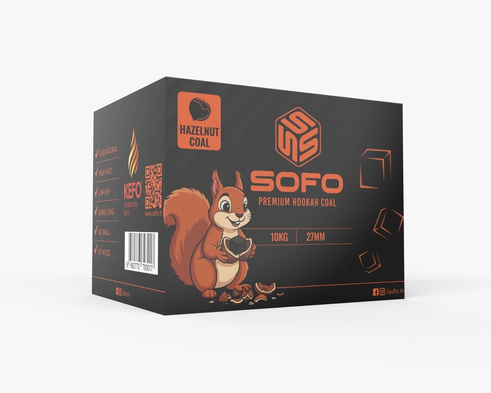 Sofo Fındık Kabuğu Kömürü 27 mm 10 Kg | KEFO