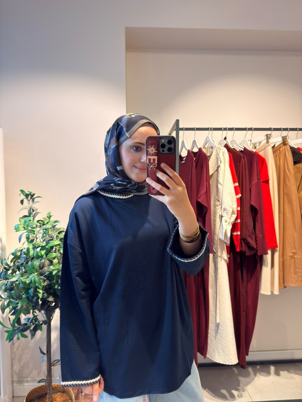 Nakış Detay Sweat Lacivert