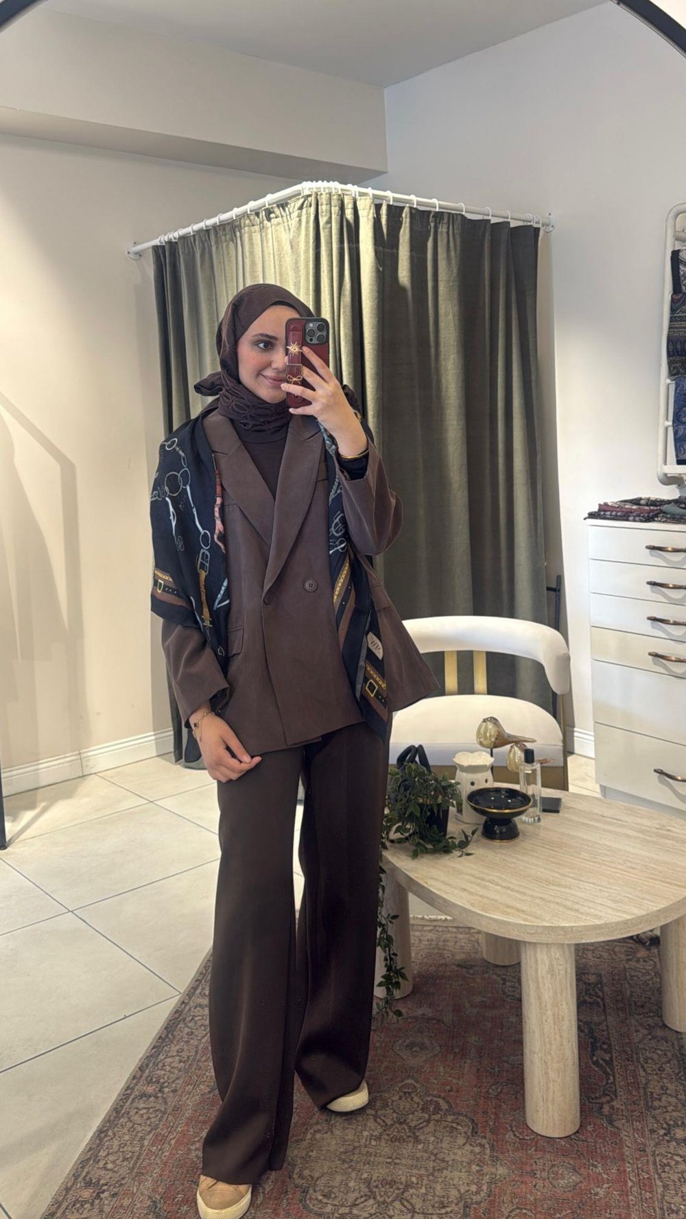 Tensel Blazer Ceket Kahverengi