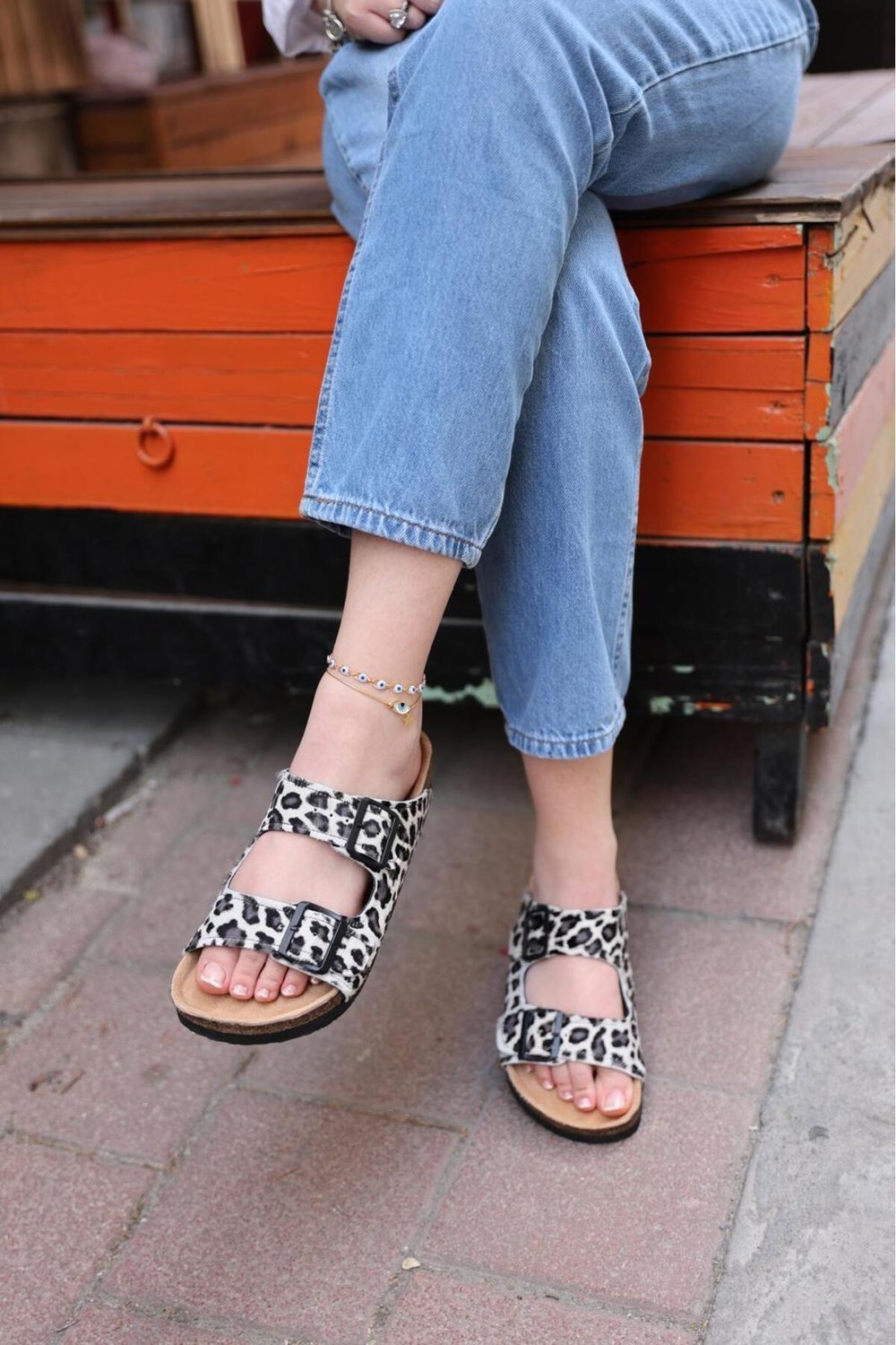 NAPOLİ HAKİKİ DERİ ORİJİNAL MANTAR TABAN ORTOPEDİK UNISEX TERLİK