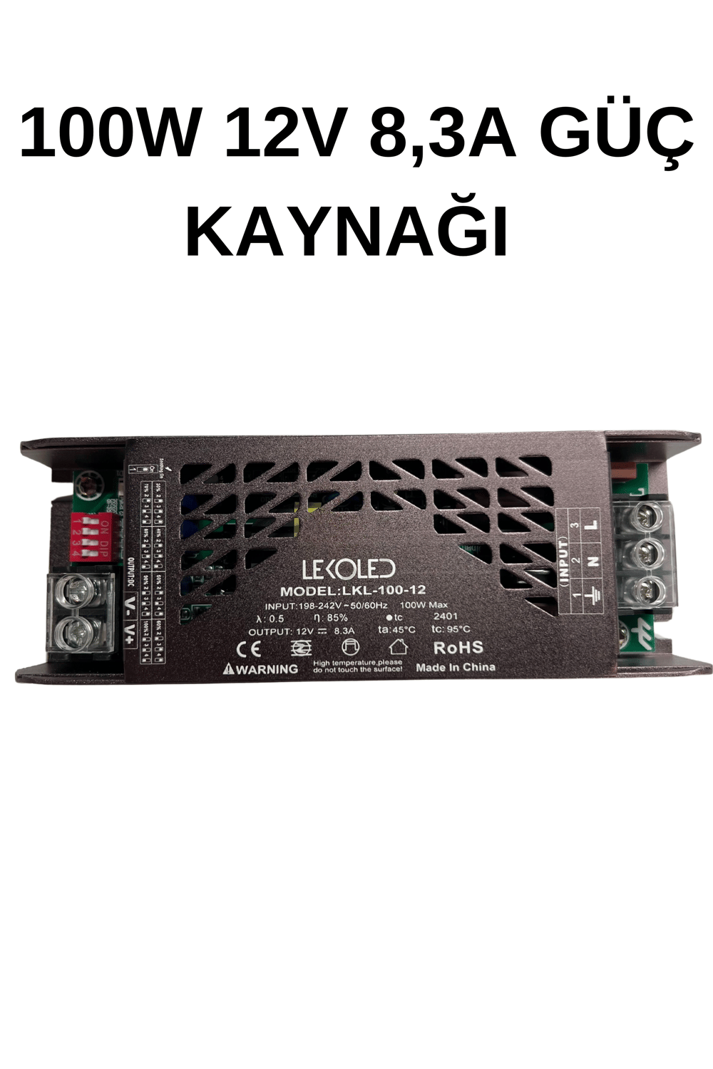 100W 12V 8,3A GÜÇ KAYNAĞI İÇ MEKAN 