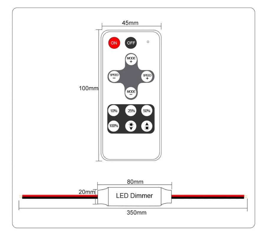 10A Mini RF LED Dimmer  